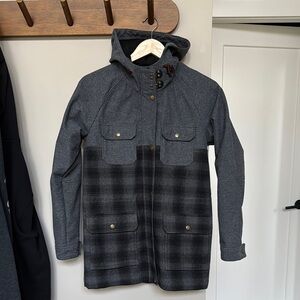 Roots Gray Plaid Hooded Jacket